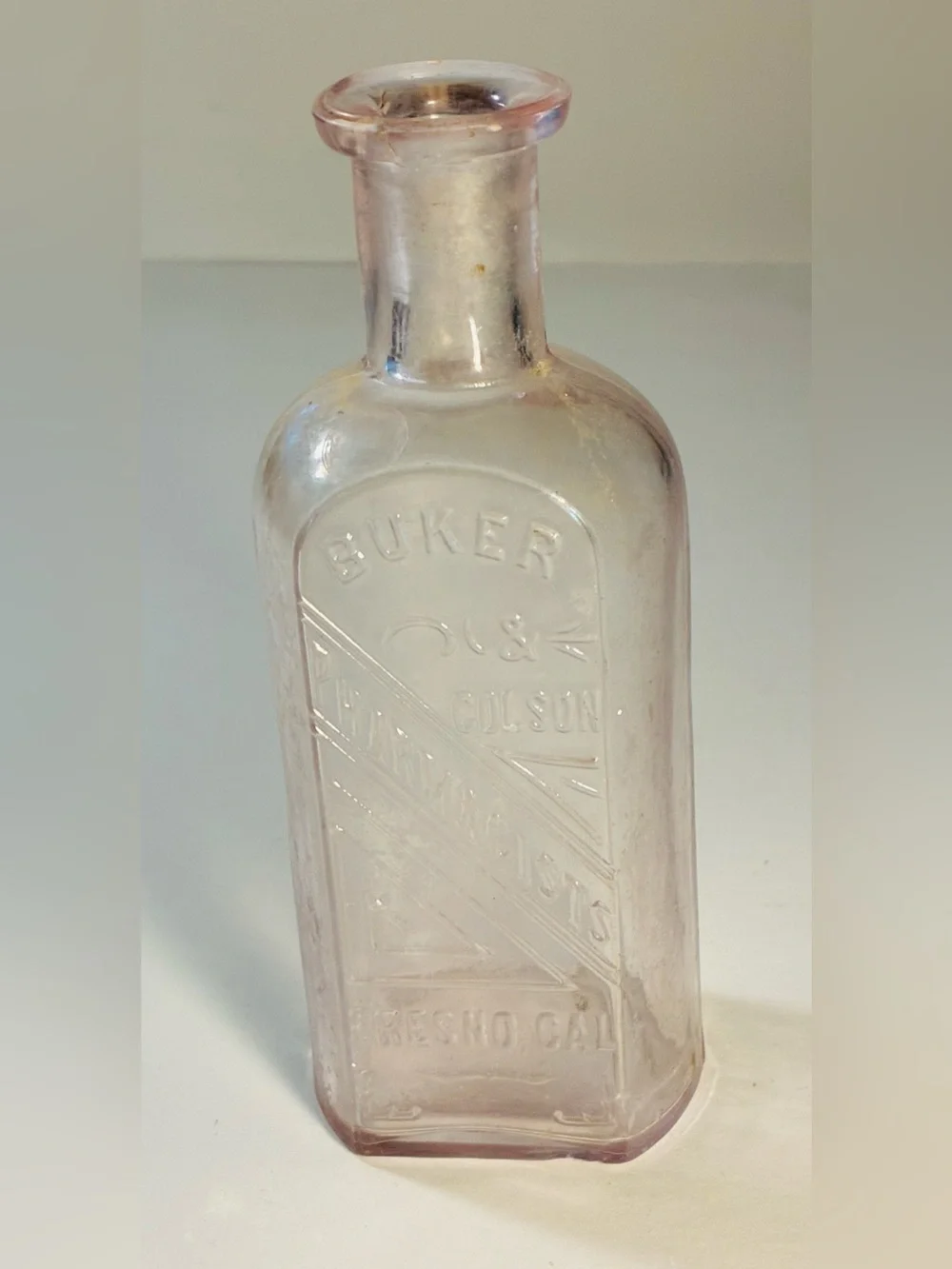 Antique Pharmacists Bottle- Buker & Colson Fresno Ca.